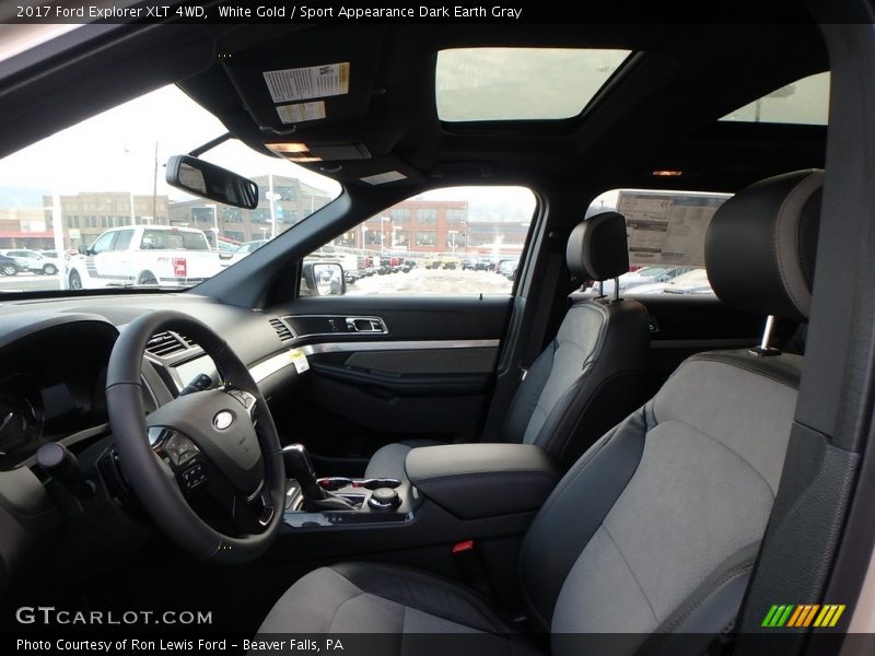 White Gold / Sport Appearance Dark Earth Gray 2017 Ford Explorer XLT 4WD