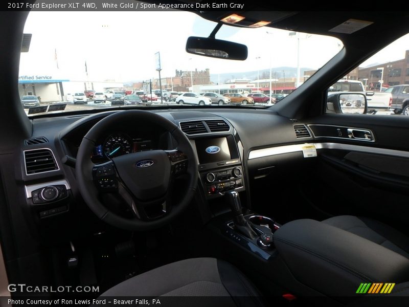 White Gold / Sport Appearance Dark Earth Gray 2017 Ford Explorer XLT 4WD
