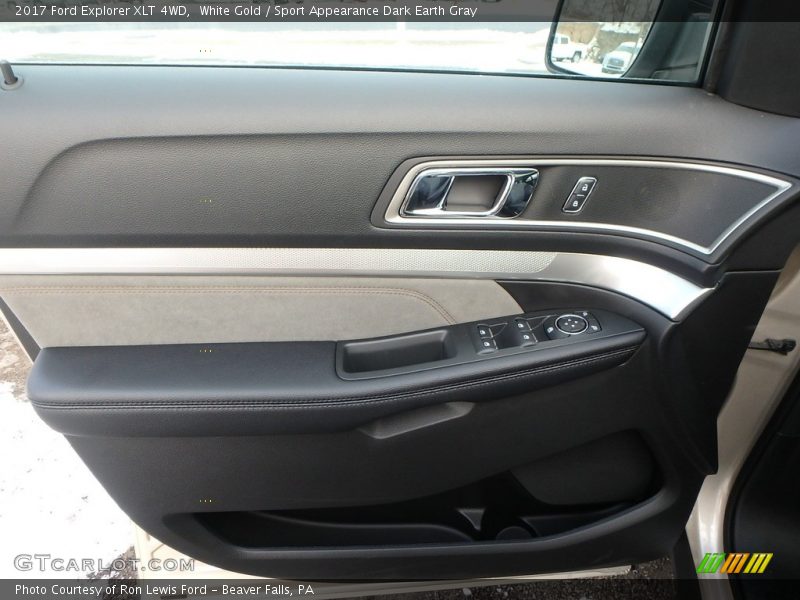 White Gold / Sport Appearance Dark Earth Gray 2017 Ford Explorer XLT 4WD