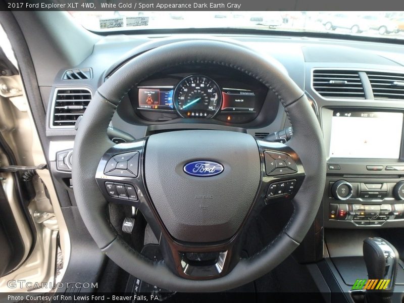 White Gold / Sport Appearance Dark Earth Gray 2017 Ford Explorer XLT 4WD