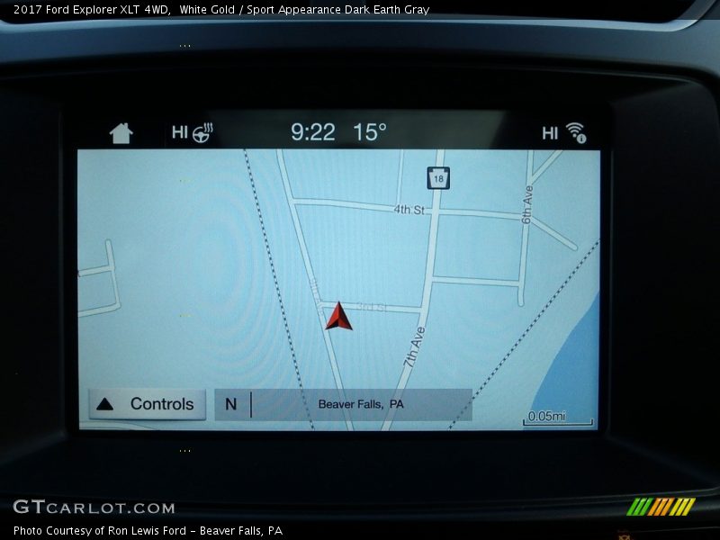 White Gold / Sport Appearance Dark Earth Gray 2017 Ford Explorer XLT 4WD