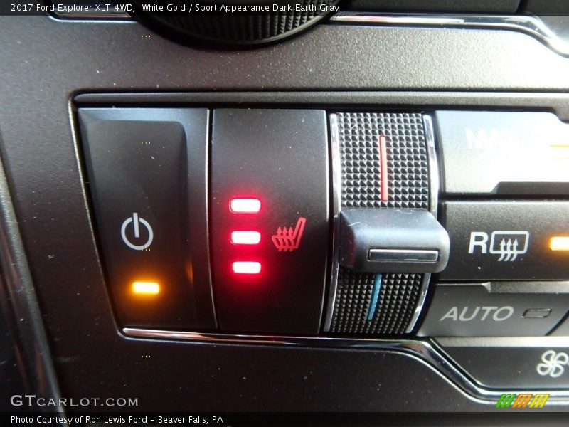 White Gold / Sport Appearance Dark Earth Gray 2017 Ford Explorer XLT 4WD