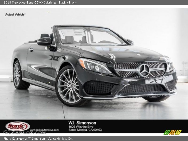 Black / Black 2018 Mercedes-Benz C 300 Cabriolet