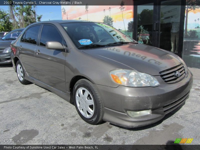 Charcoal Gray Metallic / Black 2003 Toyota Corolla S