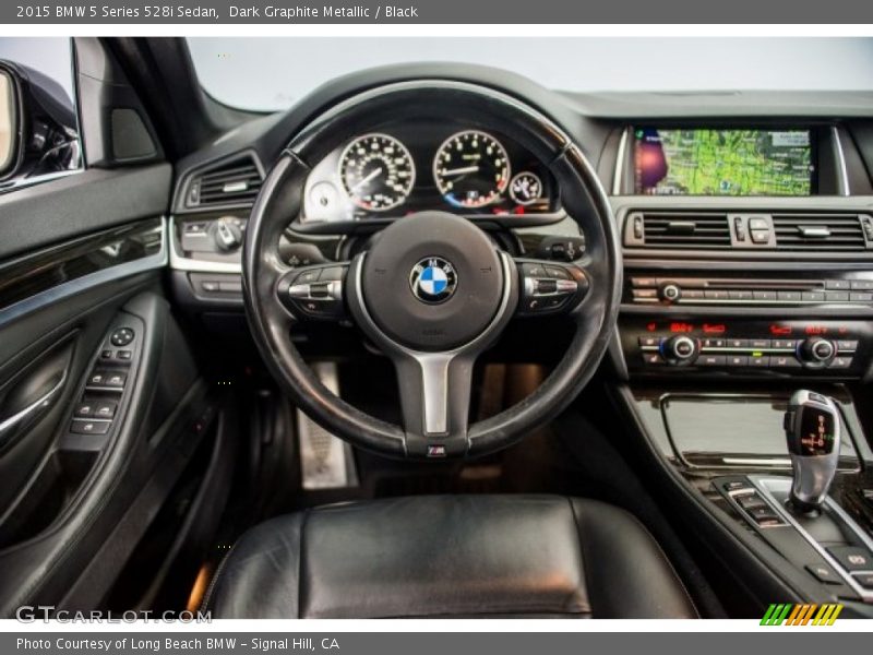 Dark Graphite Metallic / Black 2015 BMW 5 Series 528i Sedan