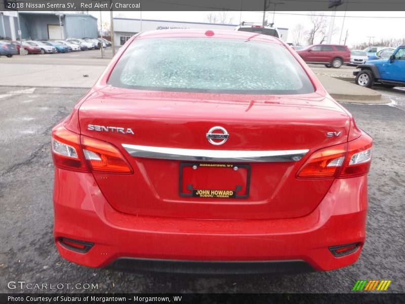 Red Alert / Charcoal 2018 Nissan Sentra SV