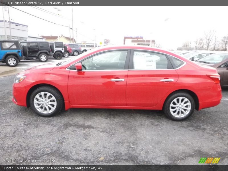 Red Alert / Charcoal 2018 Nissan Sentra SV