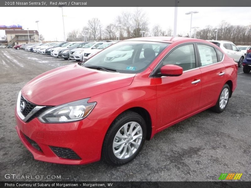 Red Alert / Charcoal 2018 Nissan Sentra SV