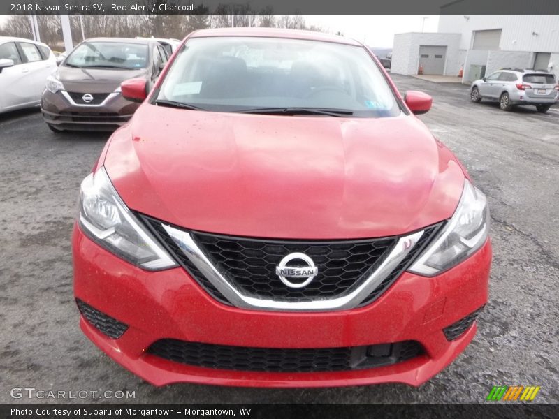 Red Alert / Charcoal 2018 Nissan Sentra SV
