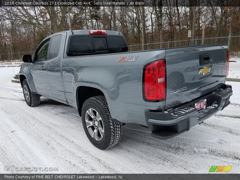 Satin Steel Metallic / Jet Black 2018 Chevrolet Colorado Z71 Extended Cab 4x4