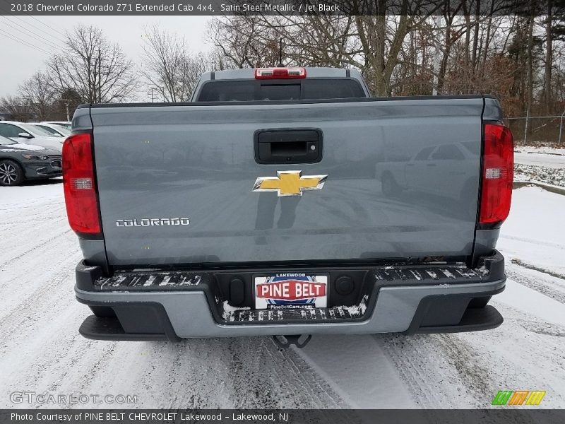 Satin Steel Metallic / Jet Black 2018 Chevrolet Colorado Z71 Extended Cab 4x4