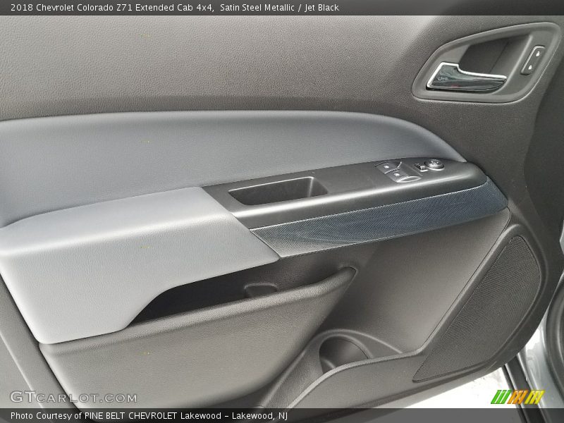 Satin Steel Metallic / Jet Black 2018 Chevrolet Colorado Z71 Extended Cab 4x4