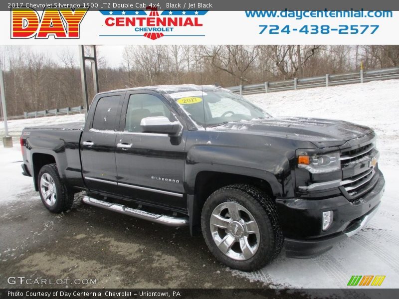 Black / Jet Black 2017 Chevrolet Silverado 1500 LTZ Double Cab 4x4