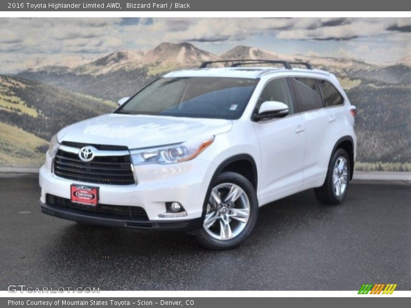 Blizzard Pearl / Black 2016 Toyota Highlander Limited AWD