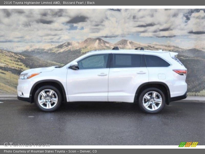 Blizzard Pearl / Black 2016 Toyota Highlander Limited AWD