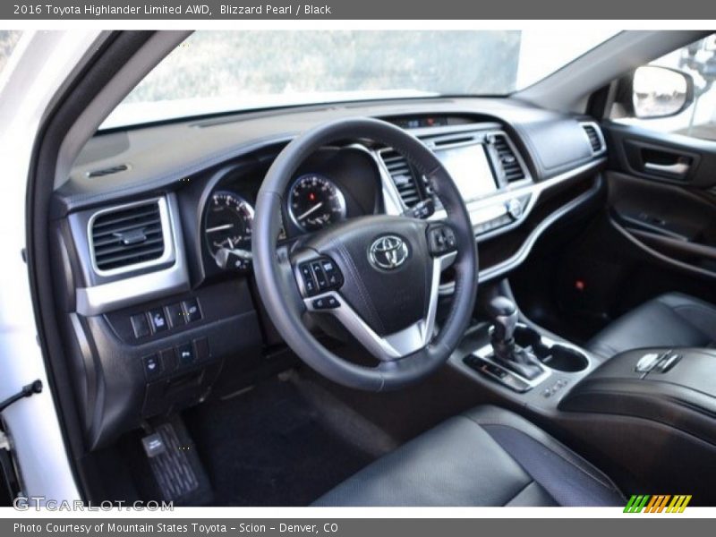 Blizzard Pearl / Black 2016 Toyota Highlander Limited AWD