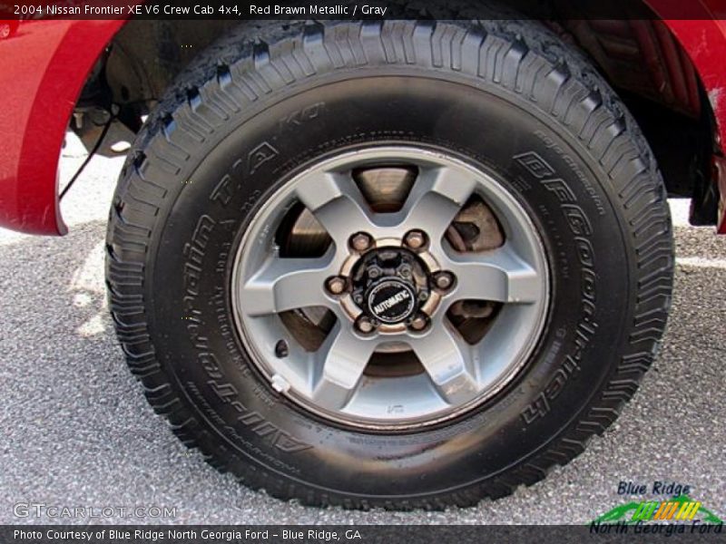 Red Brawn Metallic / Gray 2004 Nissan Frontier XE V6 Crew Cab 4x4