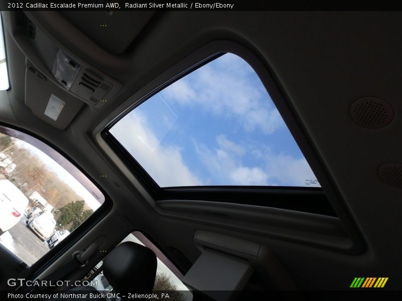 Radiant Silver Metallic / Ebony/Ebony 2012 Cadillac Escalade Premium AWD