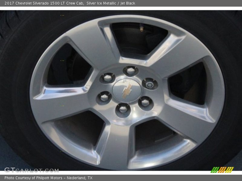 Silver Ice Metallic / Jet Black 2017 Chevrolet Silverado 1500 LT Crew Cab