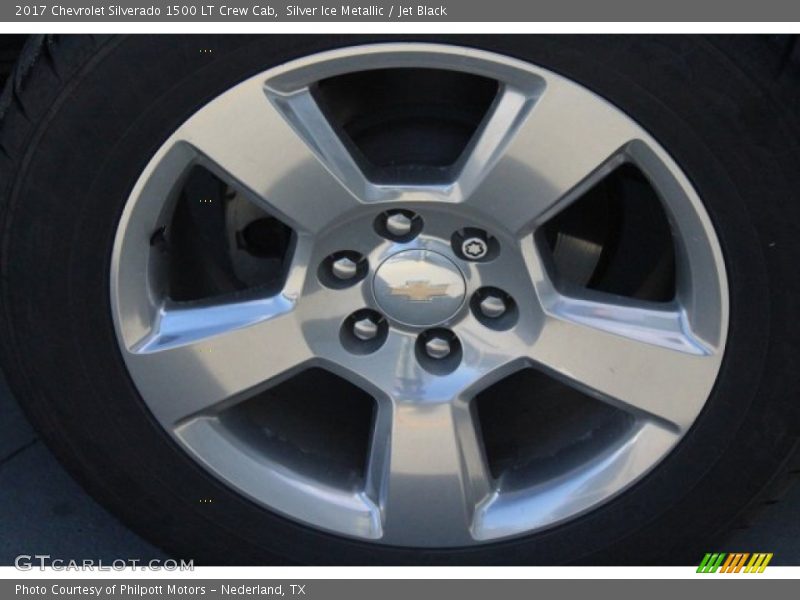 Silver Ice Metallic / Jet Black 2017 Chevrolet Silverado 1500 LT Crew Cab