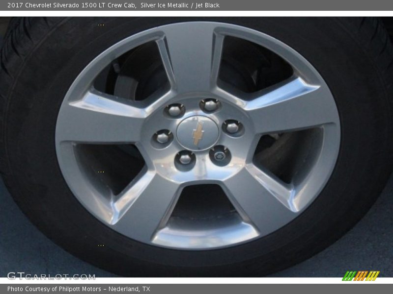 Silver Ice Metallic / Jet Black 2017 Chevrolet Silverado 1500 LT Crew Cab