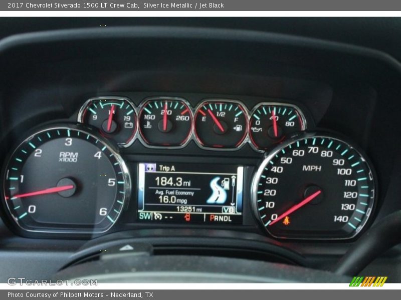 Silver Ice Metallic / Jet Black 2017 Chevrolet Silverado 1500 LT Crew Cab