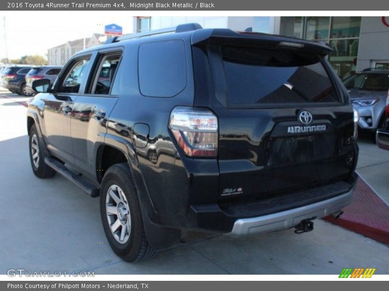 Midnight Black Metallic / Black 2016 Toyota 4Runner Trail Premium 4x4