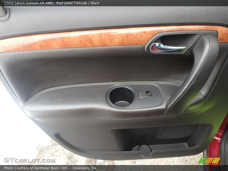 Red Jewel Tintcoat / Black 2009 Saturn Outlook XR AWD