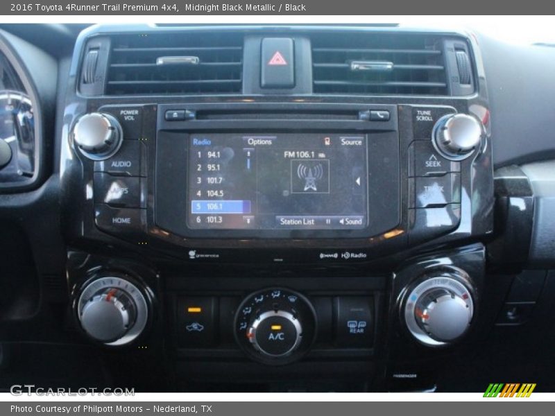 Midnight Black Metallic / Black 2016 Toyota 4Runner Trail Premium 4x4