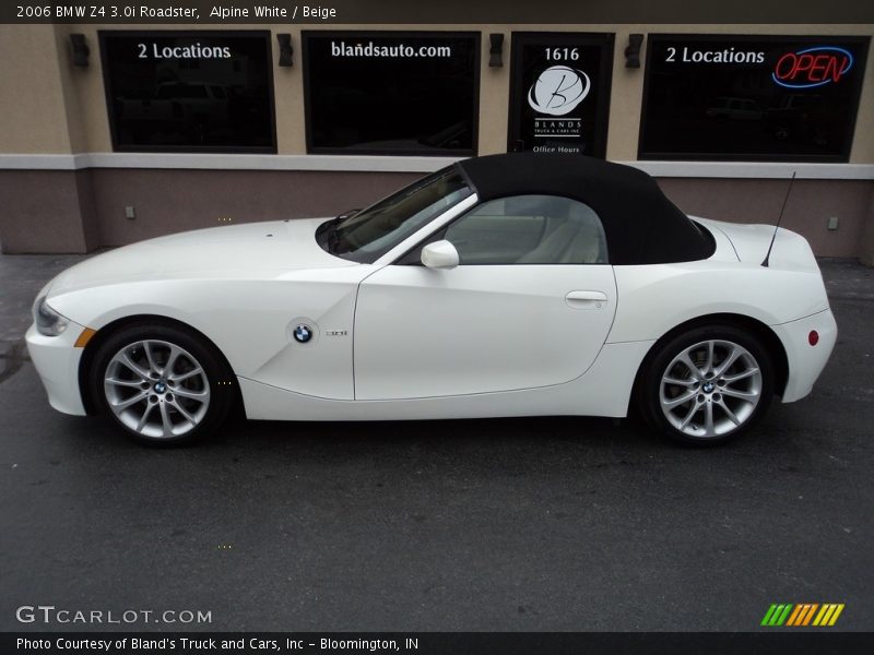 Alpine White / Beige 2006 BMW Z4 3.0i Roadster