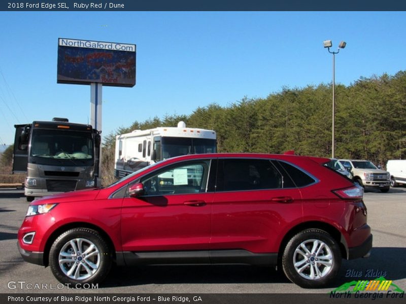 Ruby Red / Dune 2018 Ford Edge SEL