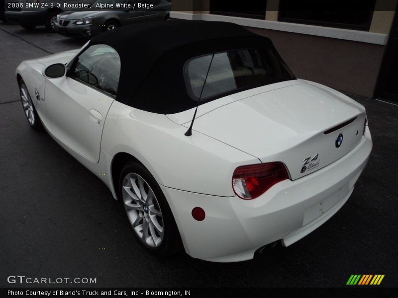 Alpine White / Beige 2006 BMW Z4 3.0i Roadster