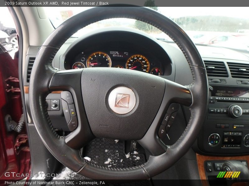 Red Jewel Tintcoat / Black 2009 Saturn Outlook XR AWD