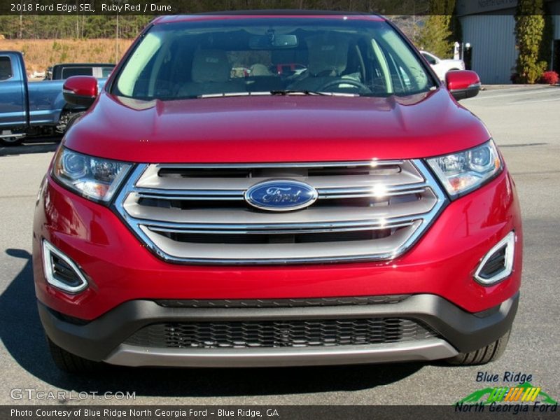 Ruby Red / Dune 2018 Ford Edge SEL