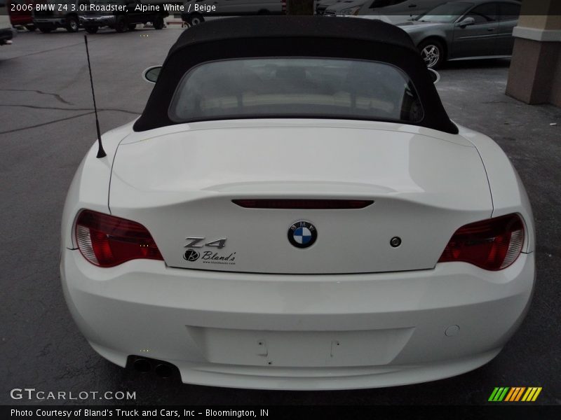 Alpine White / Beige 2006 BMW Z4 3.0i Roadster