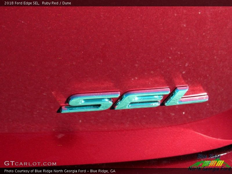 Ruby Red / Dune 2018 Ford Edge SEL