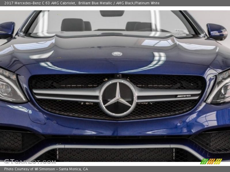 Brilliant Blue Metallic / AMG Black/Platinum White 2017 Mercedes-Benz C 63 AMG Cabriolet