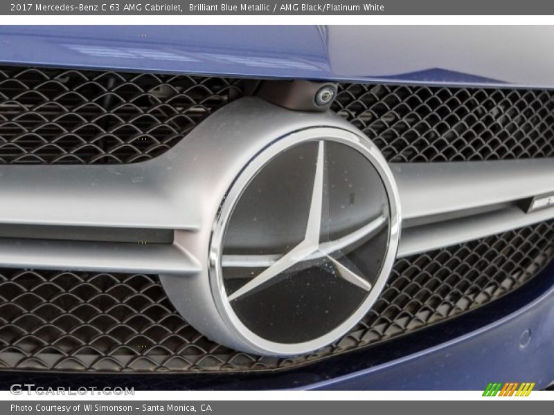 Brilliant Blue Metallic / AMG Black/Platinum White 2017 Mercedes-Benz C 63 AMG Cabriolet