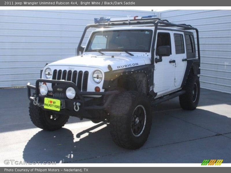 Bright White / Black/Dark Saddle 2011 Jeep Wrangler Unlimited Rubicon 4x4