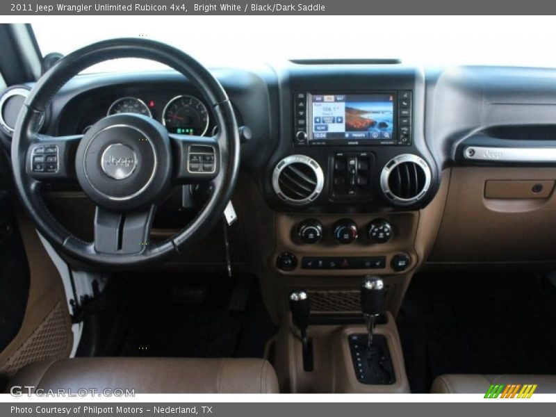 Bright White / Black/Dark Saddle 2011 Jeep Wrangler Unlimited Rubicon 4x4