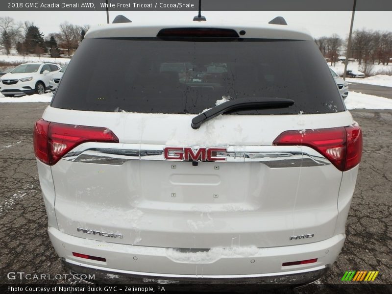 White Frost Tricoat / Cocoa/Shale 2018 GMC Acadia Denali AWD