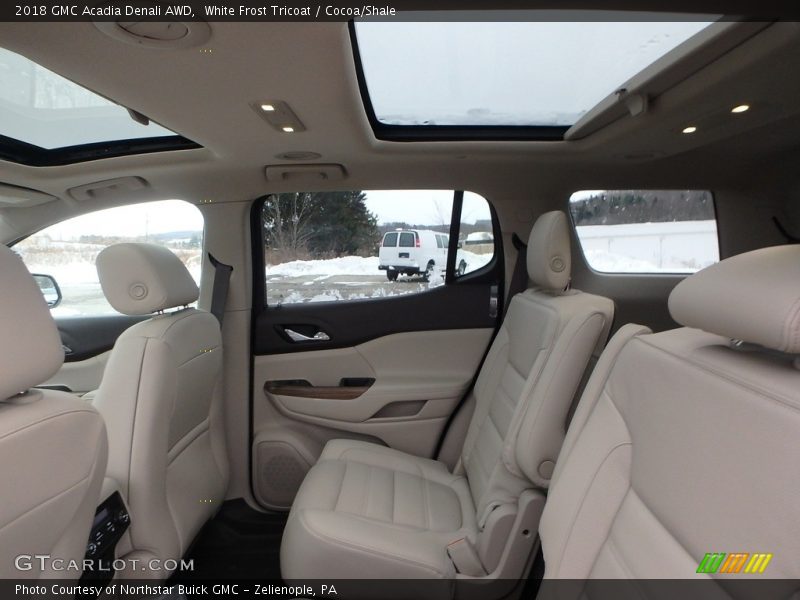 White Frost Tricoat / Cocoa/Shale 2018 GMC Acadia Denali AWD