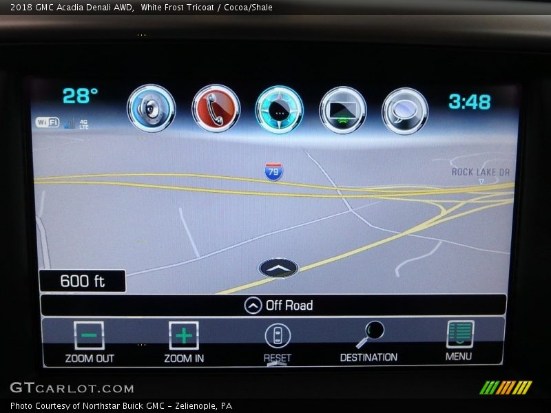 White Frost Tricoat / Cocoa/Shale 2018 GMC Acadia Denali AWD