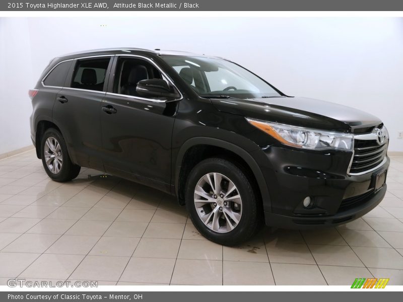 Attitude Black Metallic / Black 2015 Toyota Highlander XLE AWD