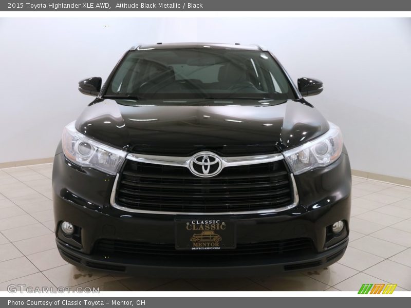 Attitude Black Metallic / Black 2015 Toyota Highlander XLE AWD