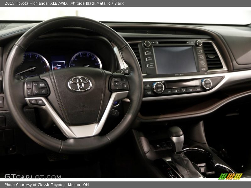 Attitude Black Metallic / Black 2015 Toyota Highlander XLE AWD
