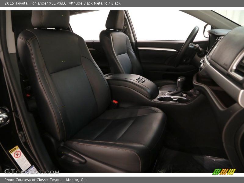Attitude Black Metallic / Black 2015 Toyota Highlander XLE AWD