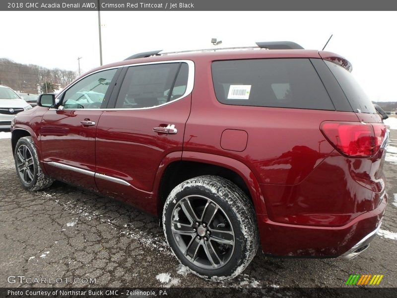 Crimson Red Tintcoat / Jet Black 2018 GMC Acadia Denali AWD