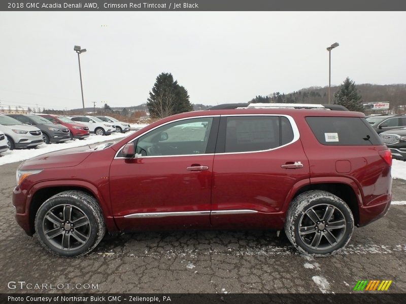 Crimson Red Tintcoat / Jet Black 2018 GMC Acadia Denali AWD