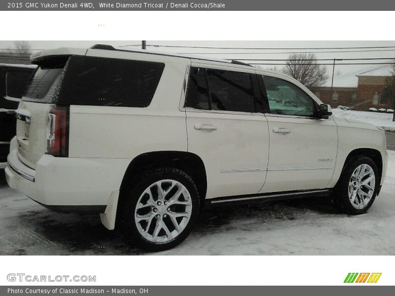 White Diamond Tricoat / Denali Cocoa/Shale 2015 GMC Yukon Denali 4WD